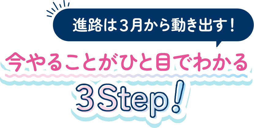 進路は3月から動き出す