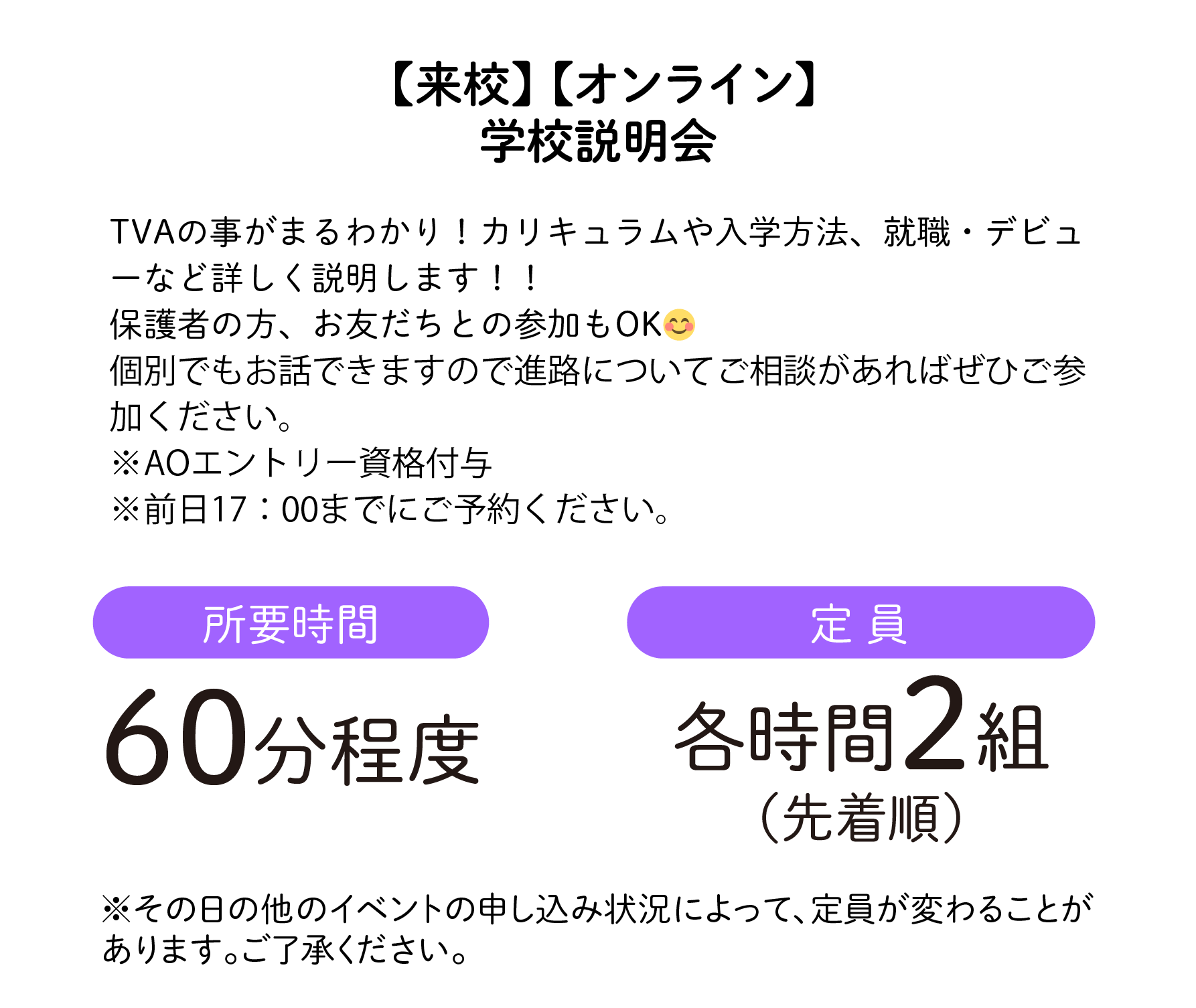 学校説明会概要